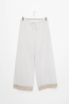 0058_COTTON WIDE LEG WHITE PANTS 0058_COTTON WIDE LEG WHITE PANTS