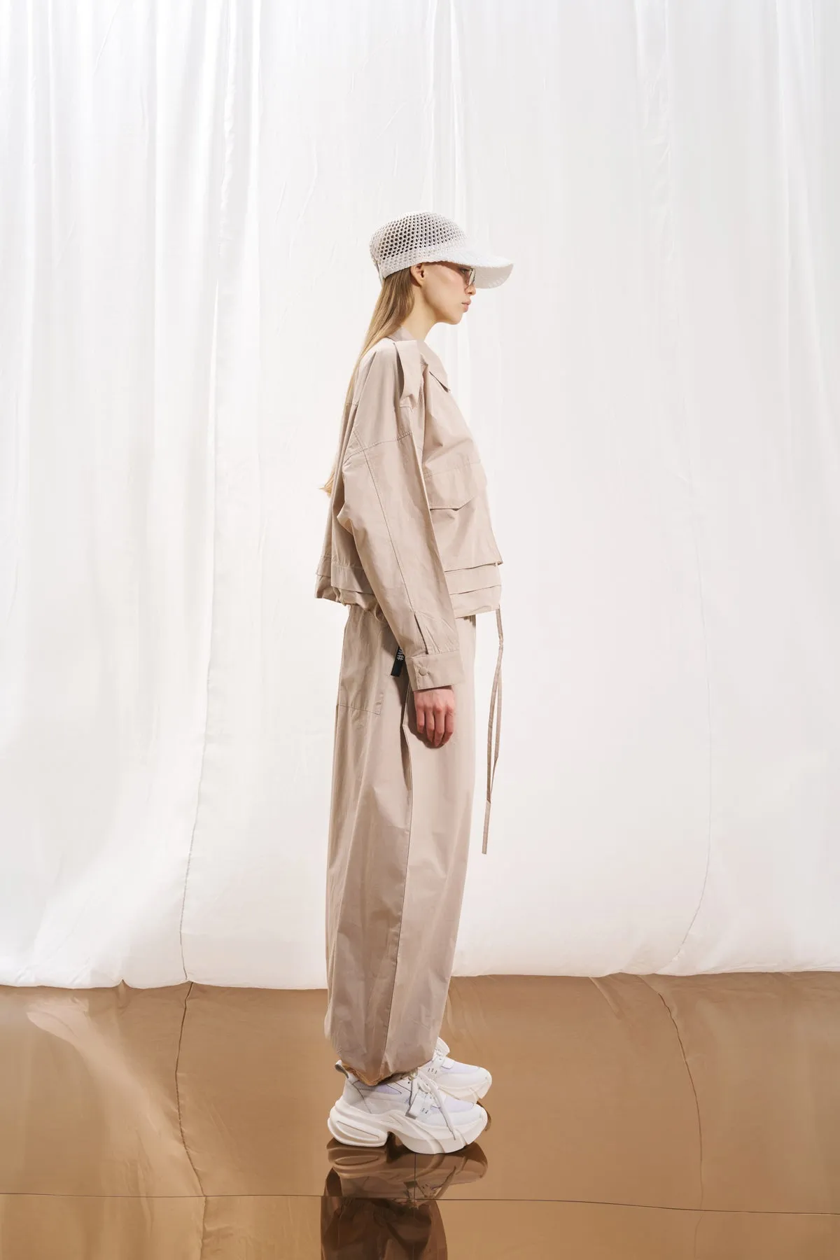 Beige Balloon Trousers 17128