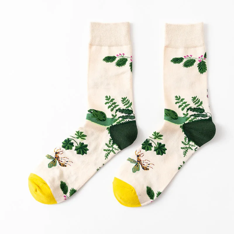 Casual Street Wear Cartoon Print Socks Set