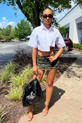 Chic Collared Crop Top Chic Collared Crop Top