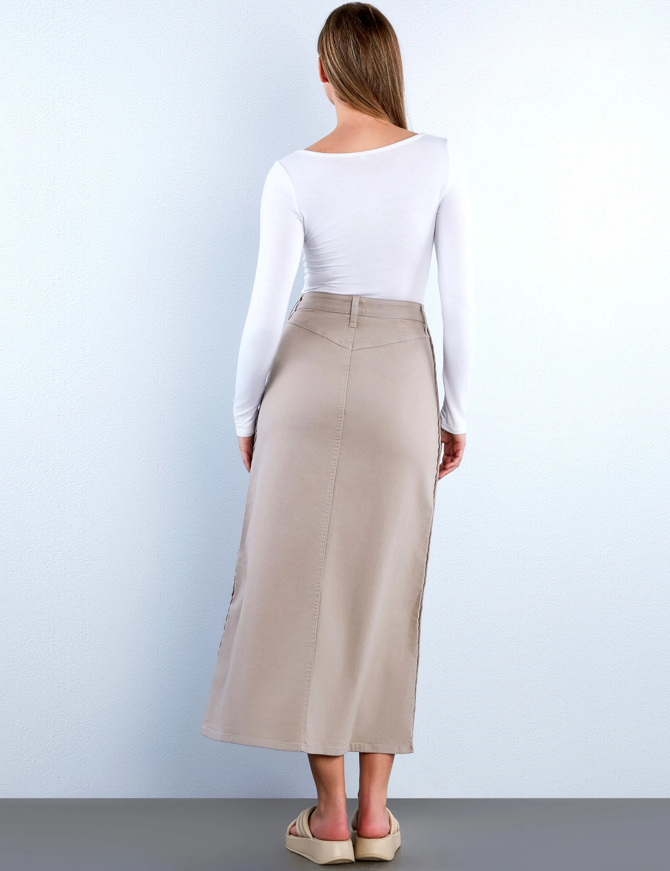 Denim Braids Maxi Skirt