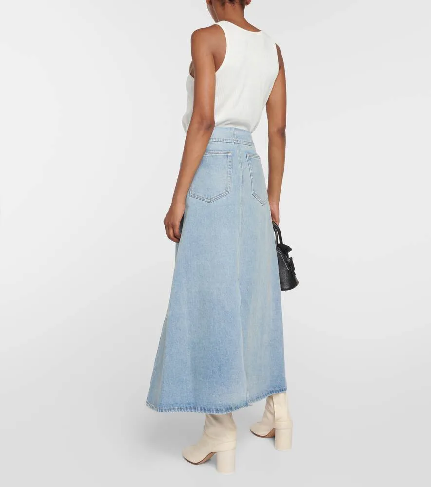 Denim maxi skirt MM6 MAISON MARGIELA, blue