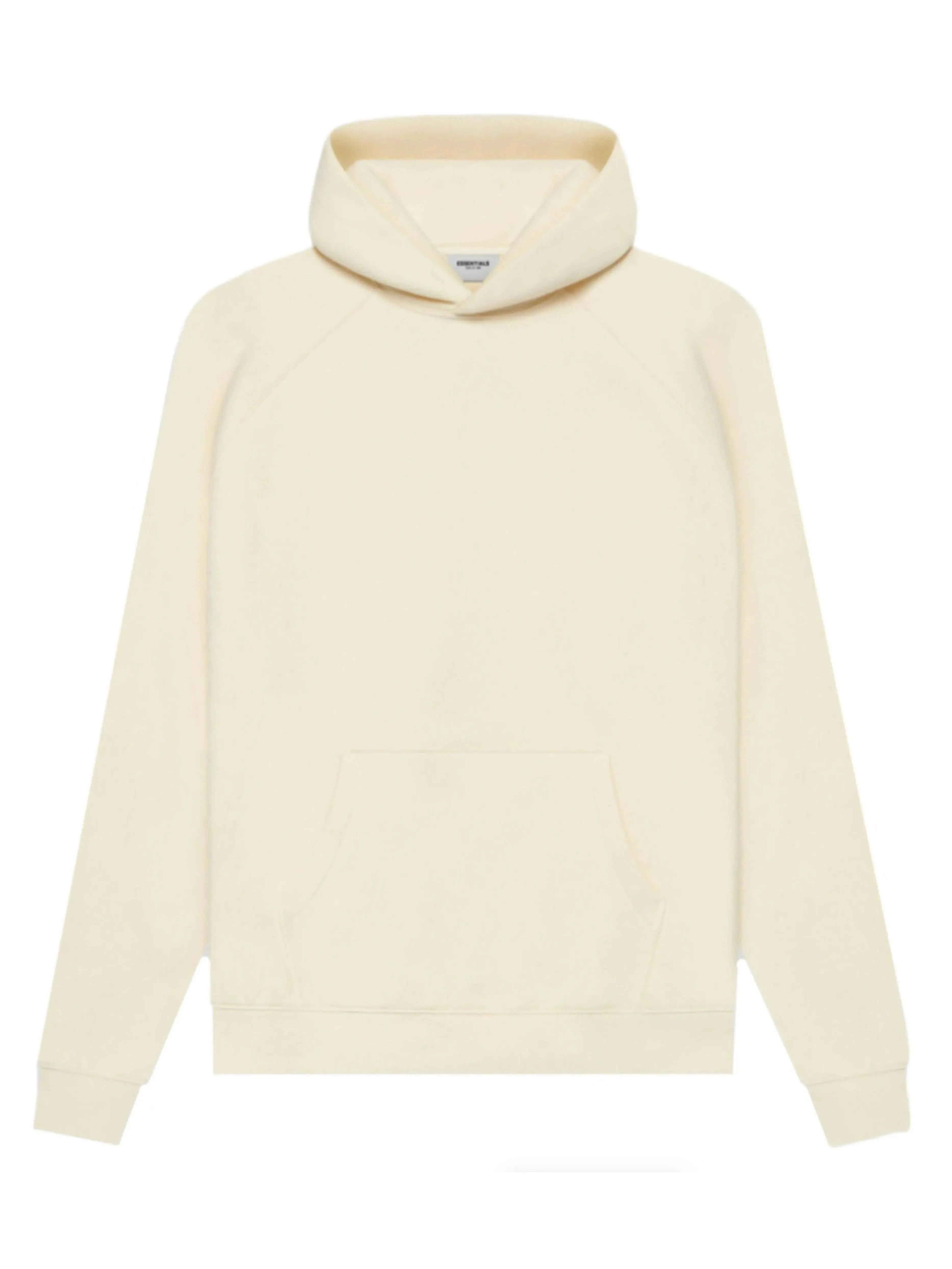 Fear Of God Essentials Cream/Buttercream Pullover Hoodie with Back Logo - SS21