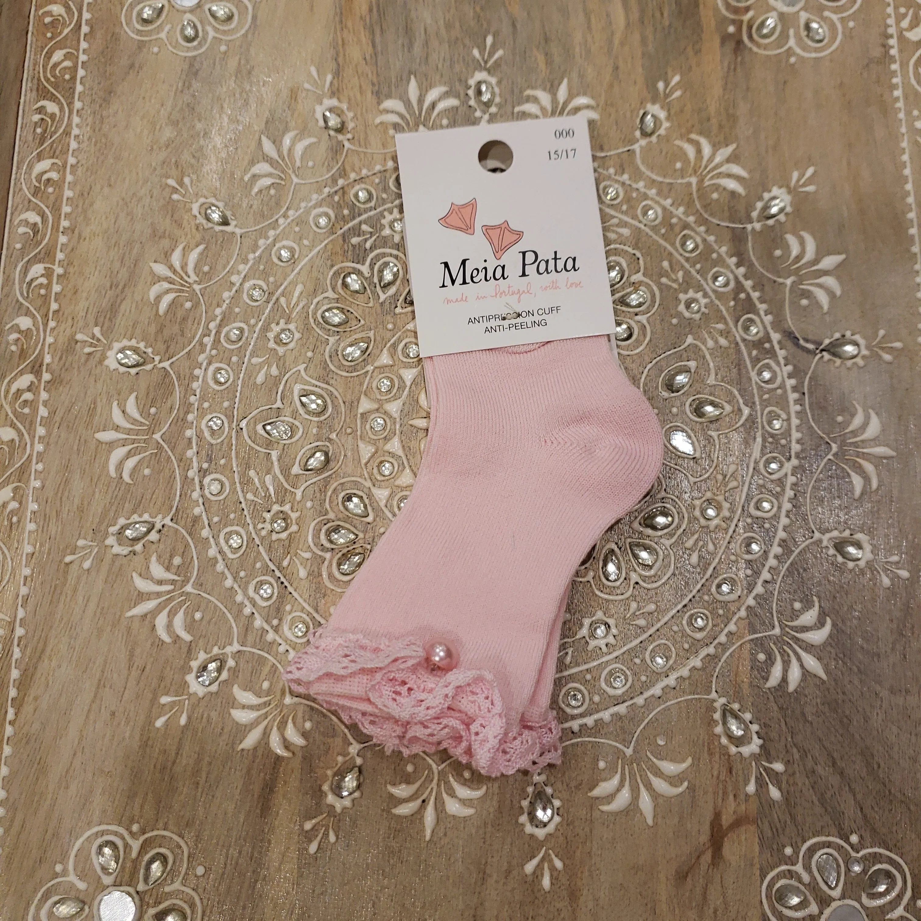 Lace and Pearl Knee High