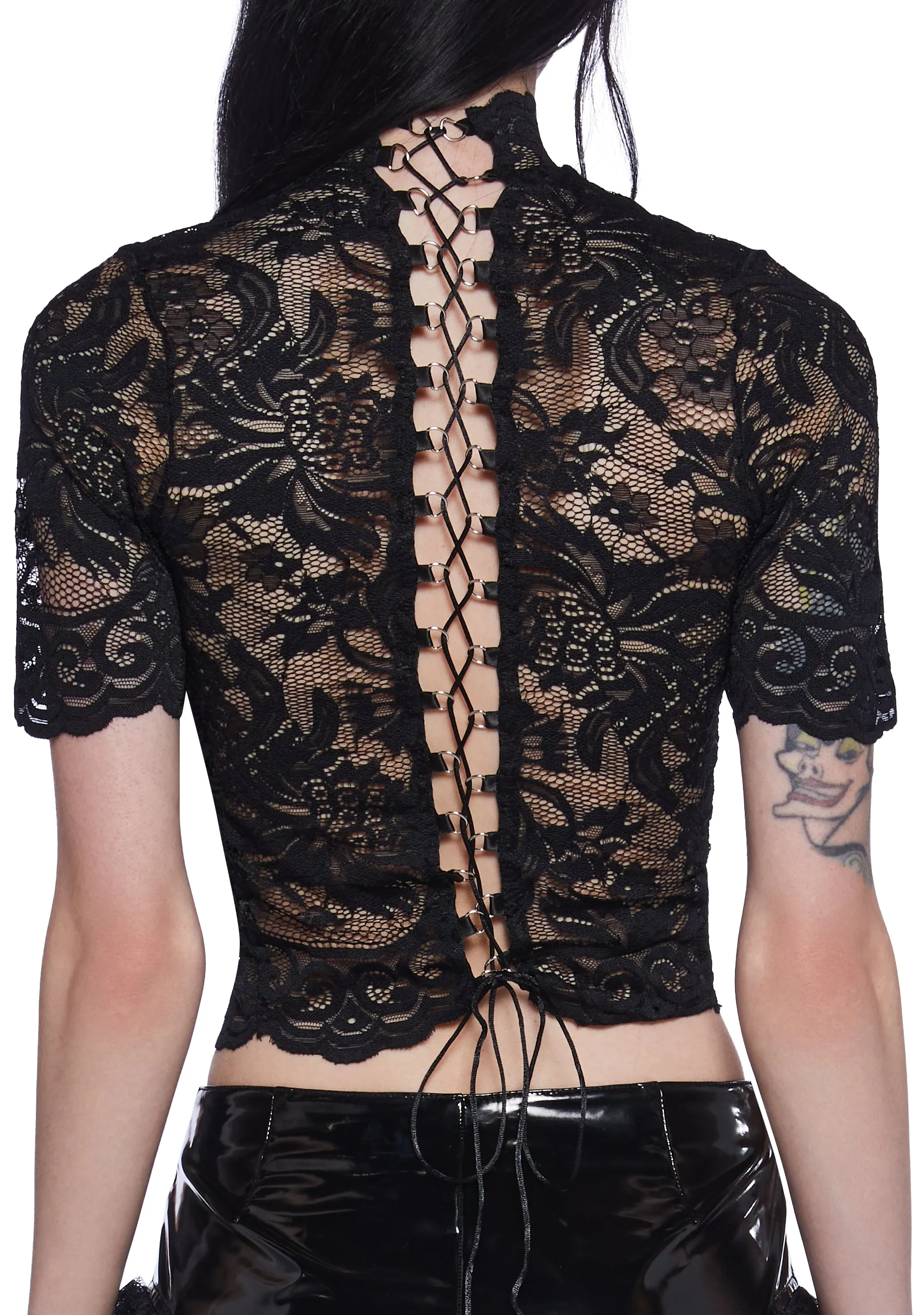 Midnight Ominous Trance Lace Top