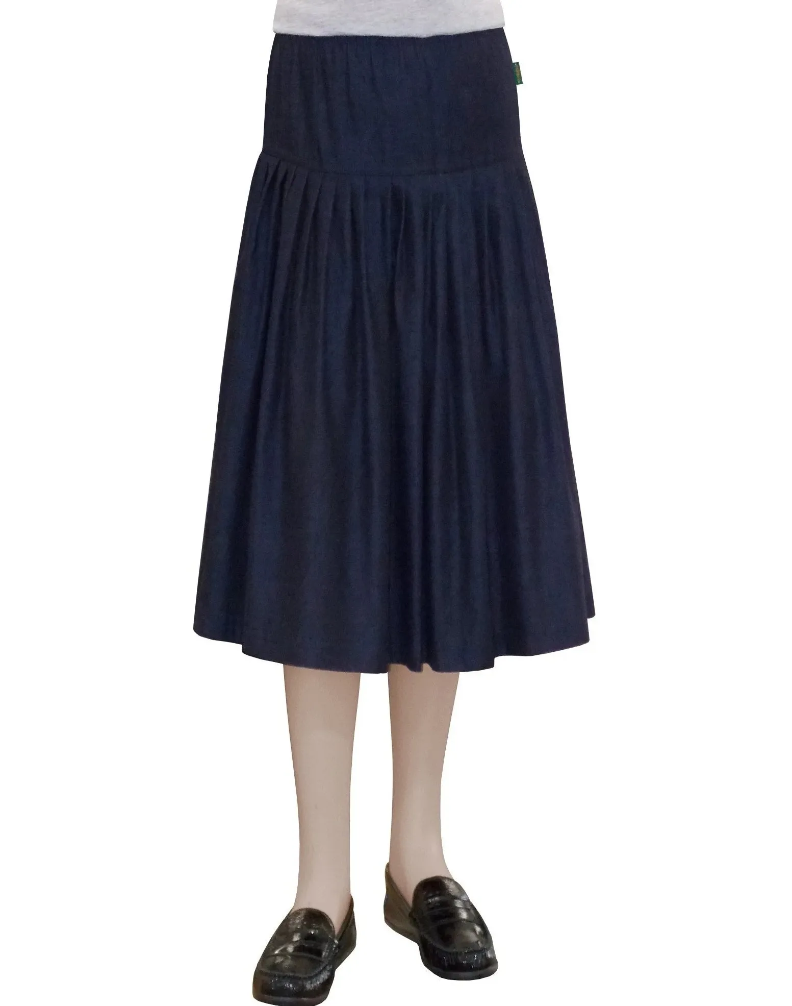 Women's Original BIZ Style Below the Knee Length Short Denim Skirt