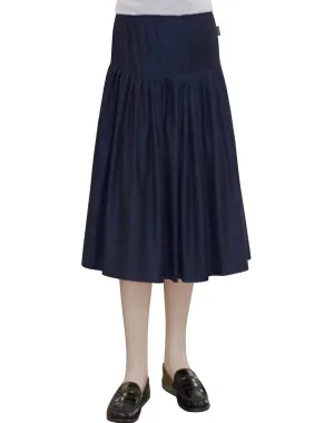 Women's Original BIZ Style Below the Knee Length Short Denim Skirt