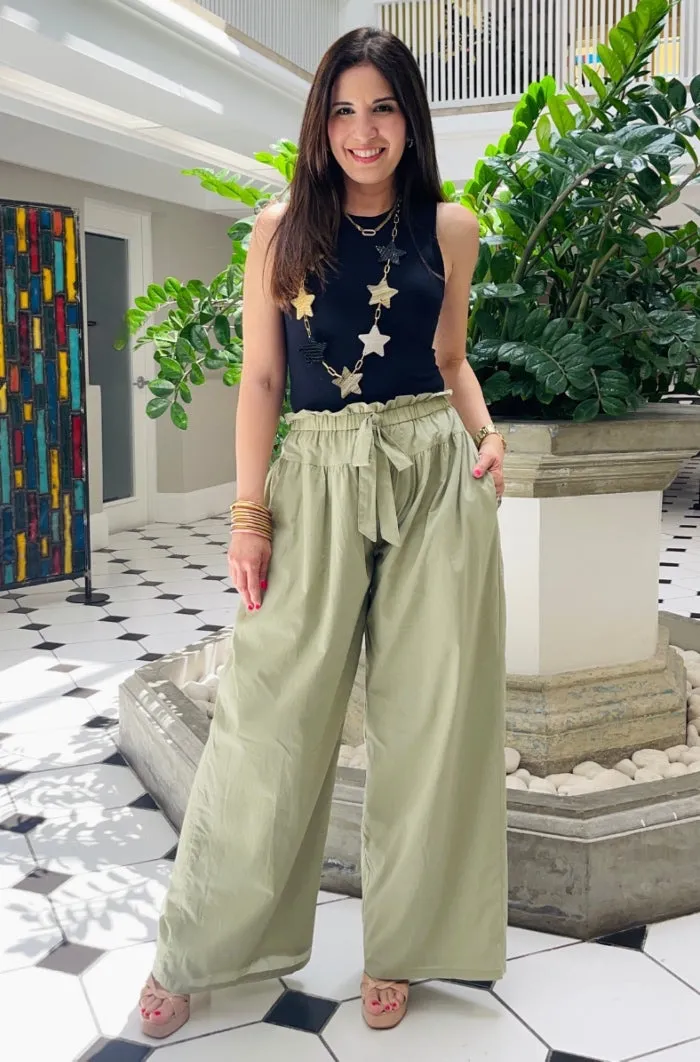 Woven Long Pants with Draw String
