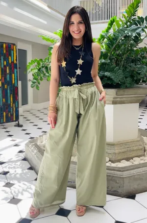 Woven Long Pants with Draw String